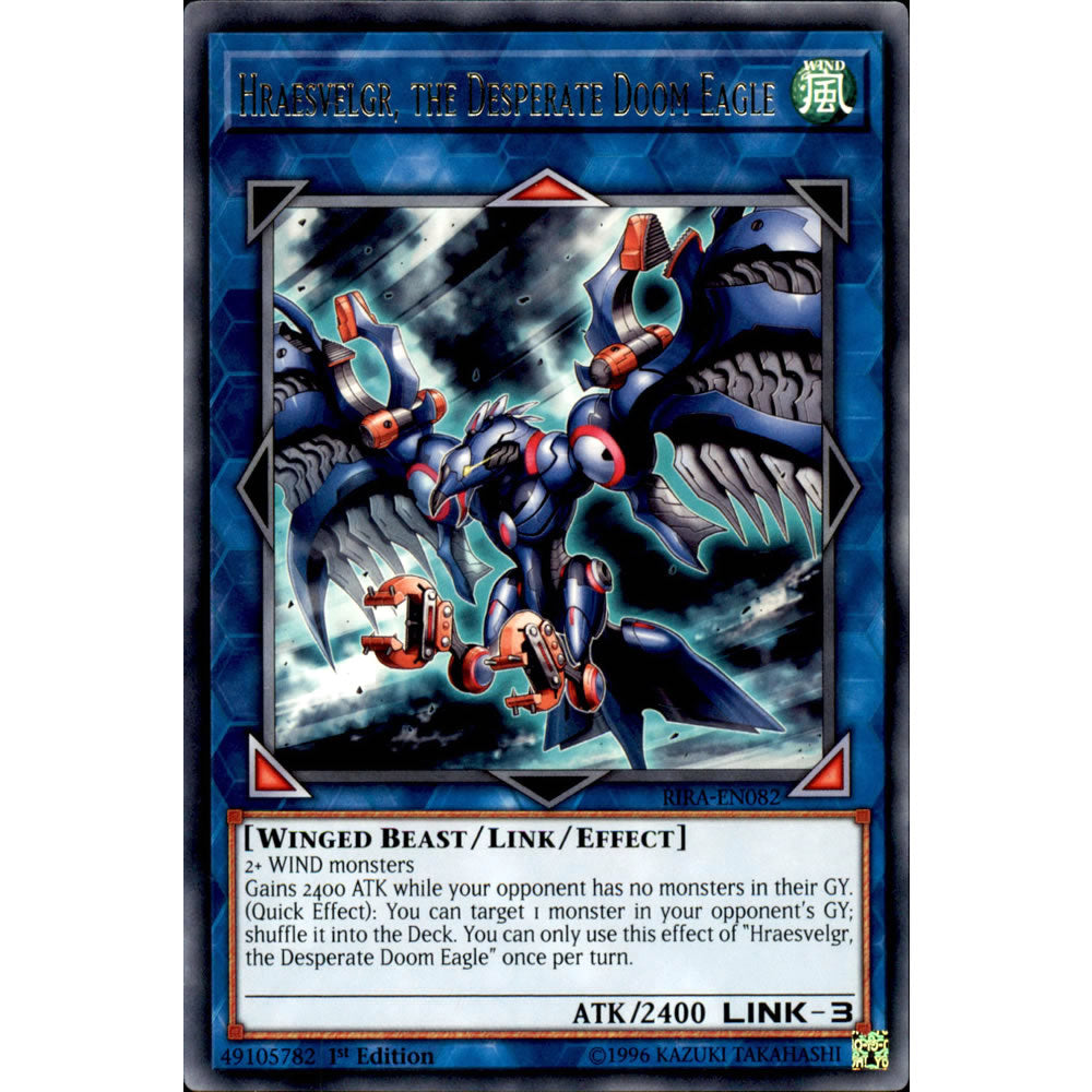 Hraesvelgr, the Desperate Doom Eagle RIRA-EN082 Yu-Gi-Oh! Card from the Rising Rampage Set