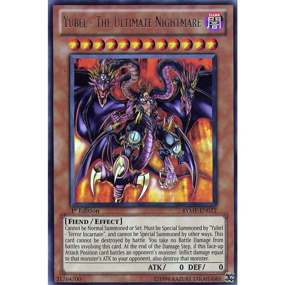 Yubel - The Ultimate Nightmare RYMP-EN072 Yu-Gi-Oh! Card from the Ra Yellow Mega Pack Set