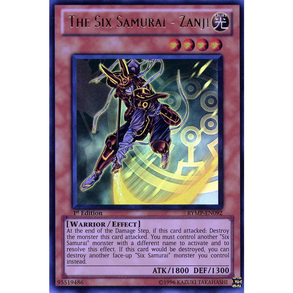 The Six Samurai - Zanji RYMP-EN092 Yu-Gi-Oh! Card from the Ra Yellow Mega Pack Set