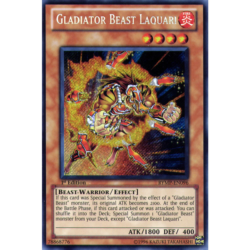 Gladiator Beast Laquari RYMP-EN096 Yu-Gi-Oh! Card from the Ra Yellow Mega Pack Set