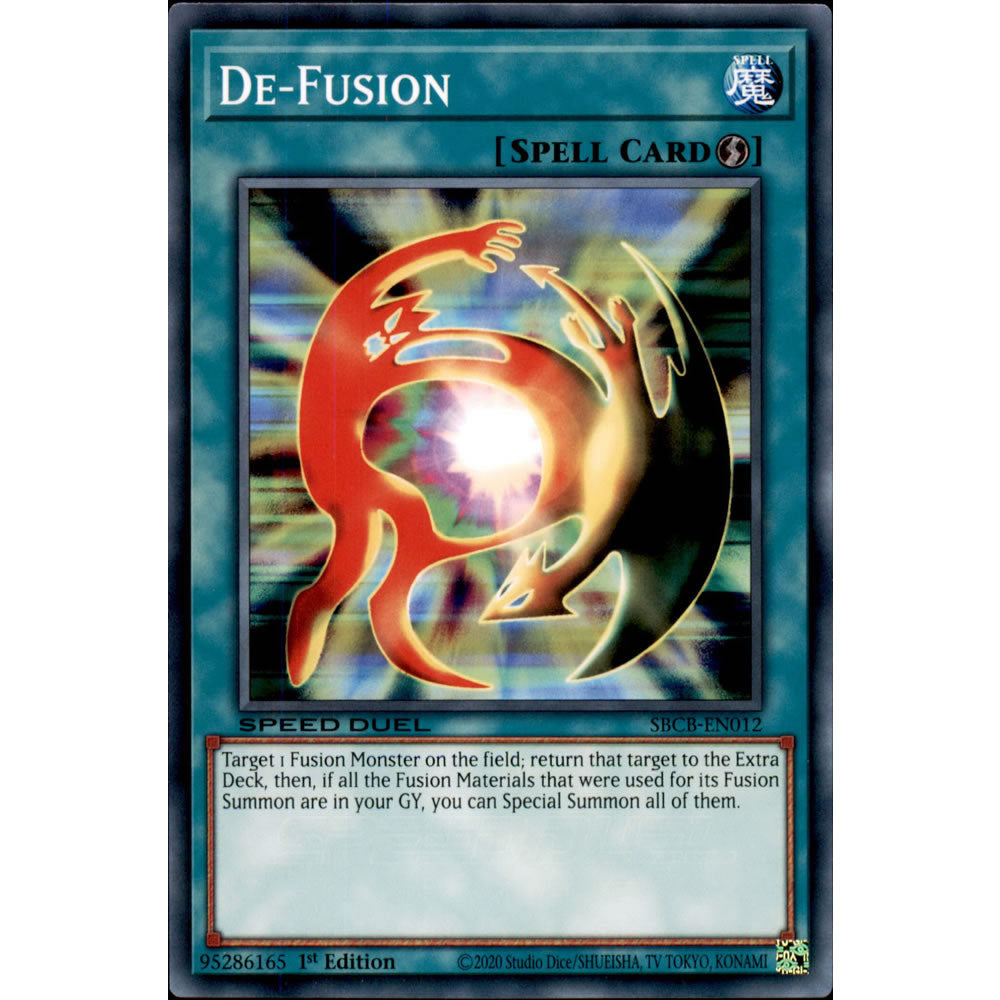 De-Fusion SBCB-EN012 Yu-Gi-Oh! Card from the Speed Duel: Battle City Set