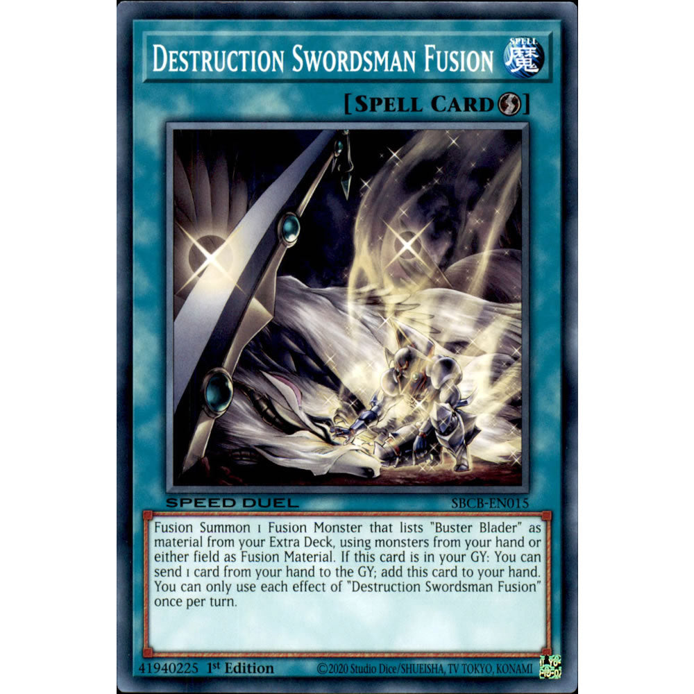 Destruction Swordsman Fusion SBCB-EN015 Yu-Gi-Oh! Card from the Speed Duel: Battle City Set