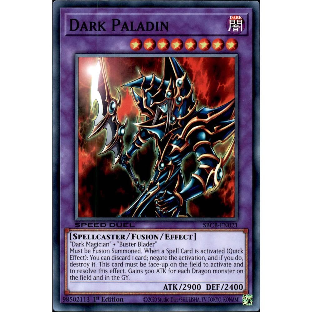 Dark Paladin SBCB-EN021 Yu-Gi-Oh! Card - Deckboosters Dark Paladin SBCB-EN021 Yu-Gi-Oh! Card - Deckboosters