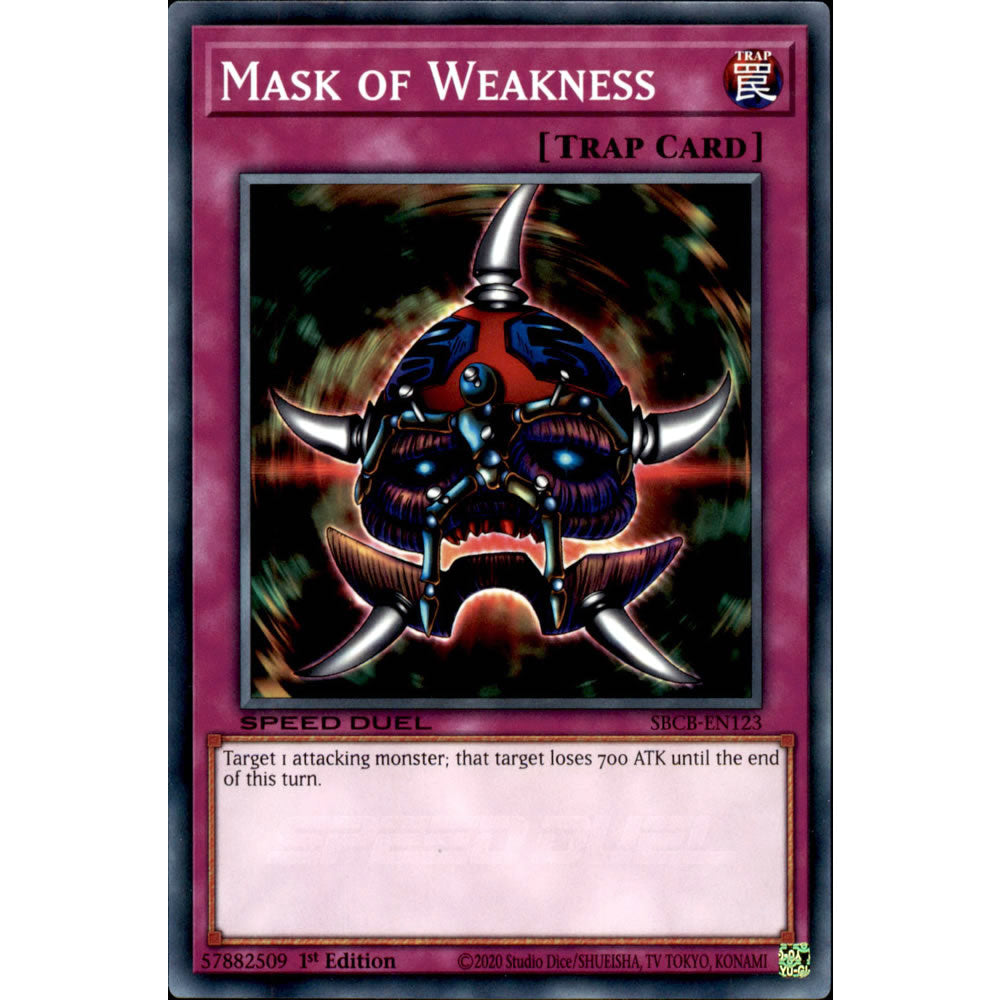 Mask of Weakness SBCB-EN123 Yu-Gi-Oh! Card from the Speed Duel: Battle City Set
