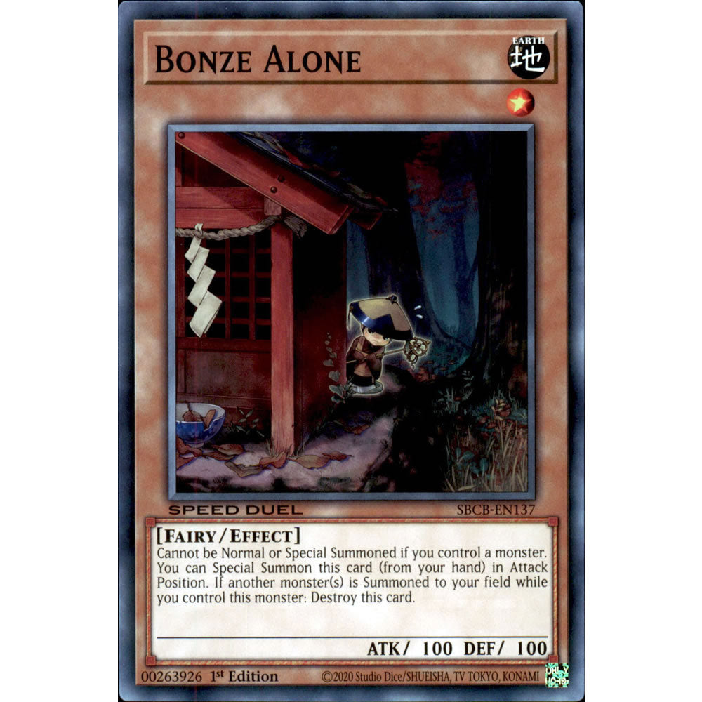 Bonze Alone SBCB-EN137 Yu-Gi-Oh! Card from the Speed Duel: Battle City Set