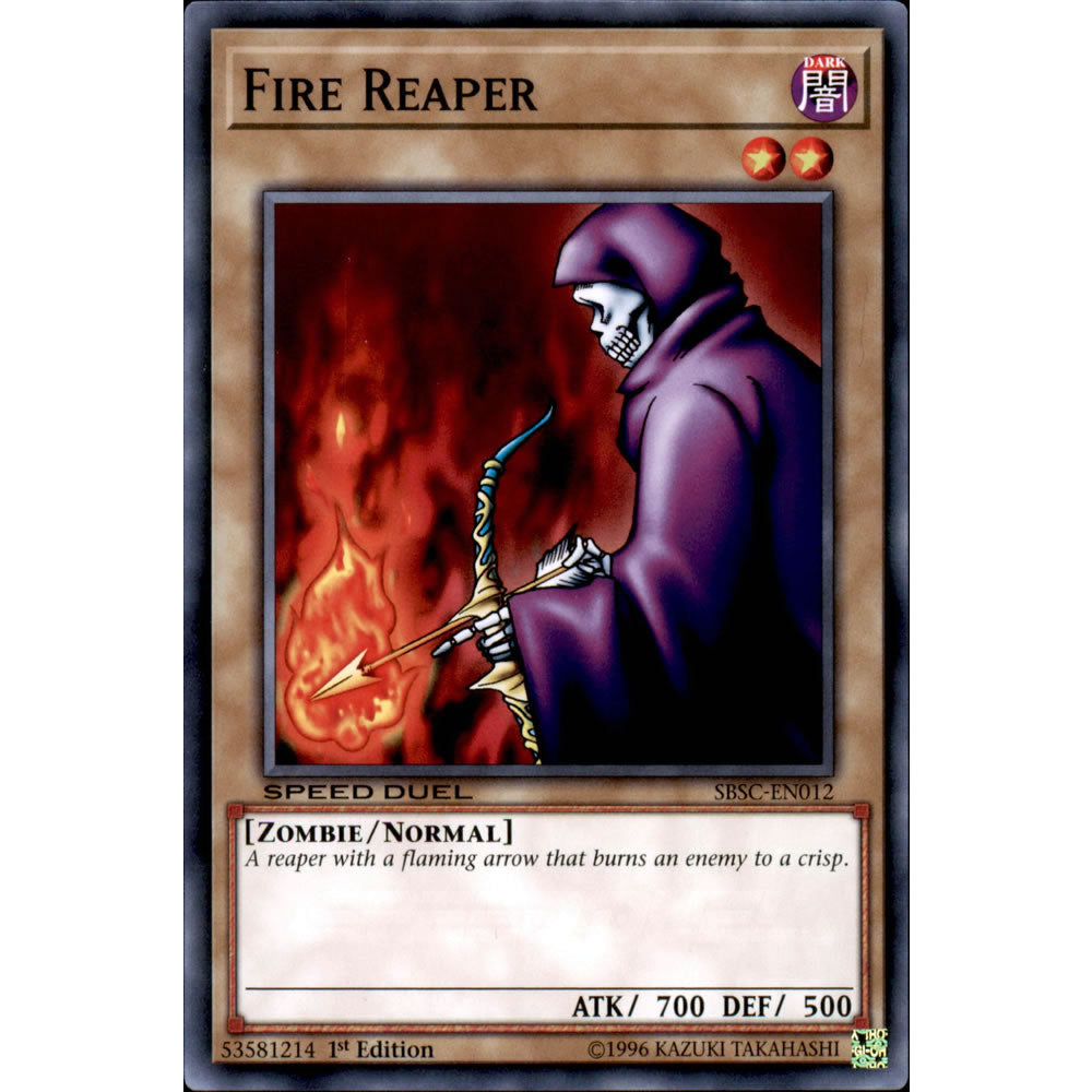 Fire Reaper SBSC-EN012 Yu-Gi-Oh! Card - Deckboosters Fire Reaper SBSC-EN012 Yu-Gi-Oh! Card - Deckboosters