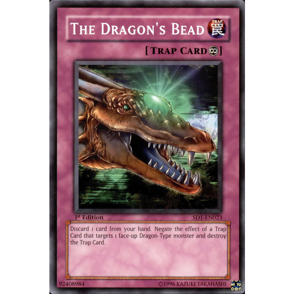 yugioh dinosaur trap cards The Dragon's Bead SD1-EN023 Yu-Gi-Oh! Card