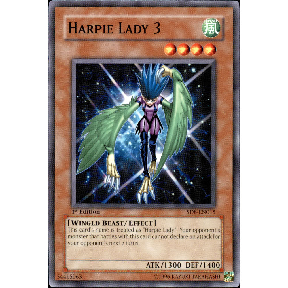 Harpie Lady 3 SD8-EN015 Yu-Gi-Oh! Card - Deckboosters Harpie Lady 3 SD8-EN015 Yu-Gi-Oh! Card - Deckboosters