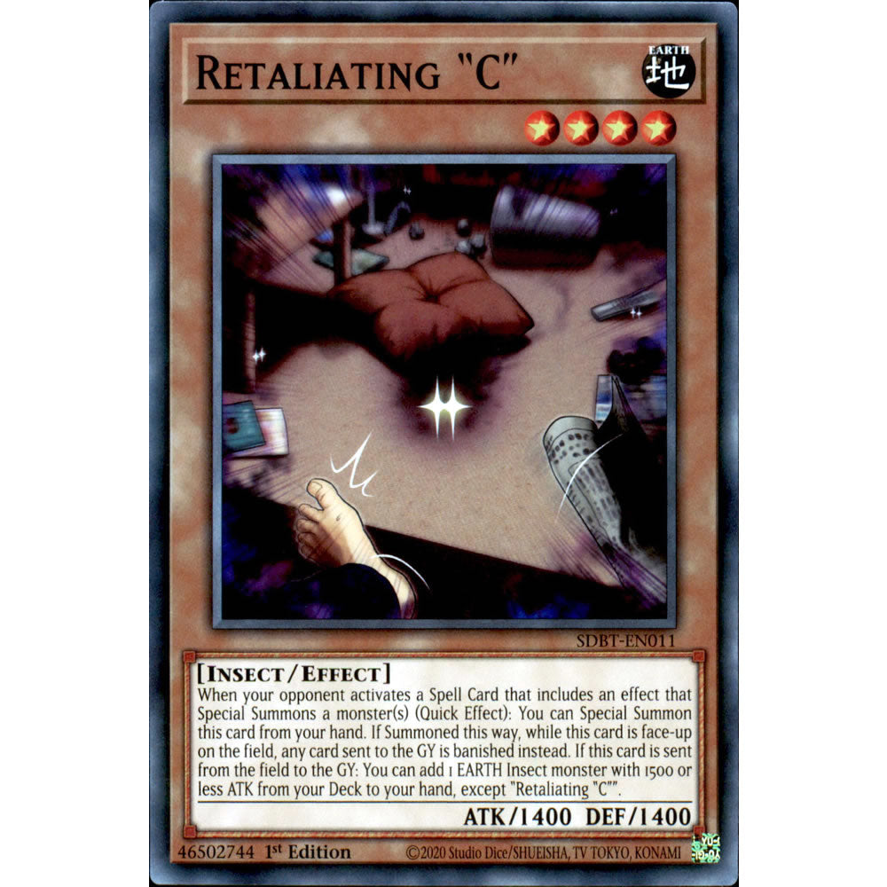 Retaliating "C" SDBT-EN011 Yu-Gi-Oh! Card from the Beware of Traptrix Set