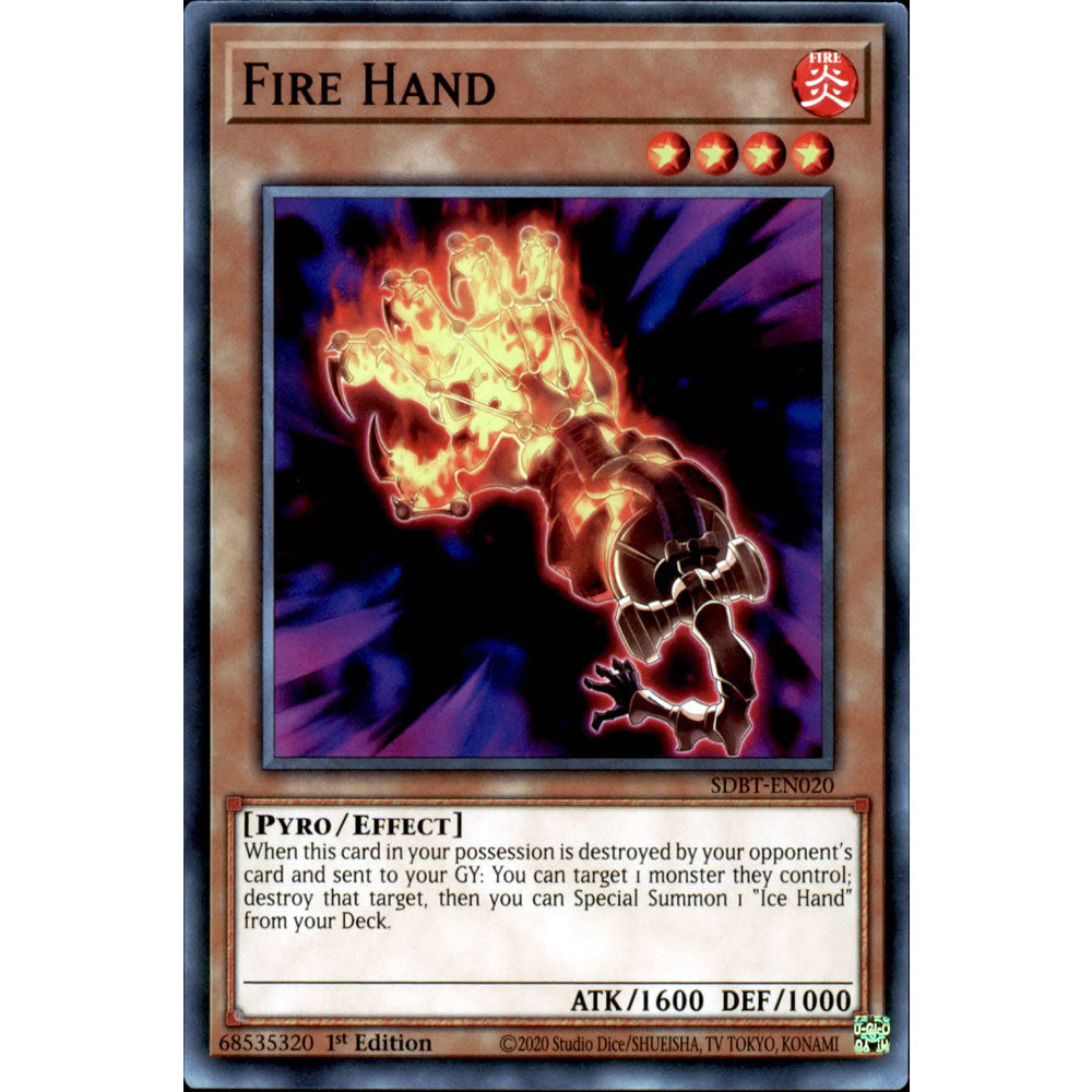 Fire Hand SDBT-EN020 Yu-Gi-Oh! Card