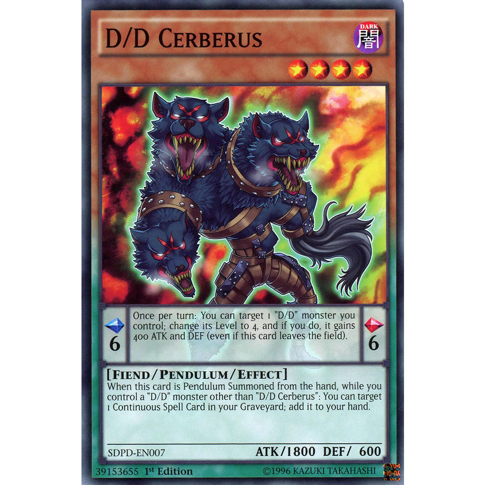 D/D Cerberus SDPD-EN007 Yu-Gi-Oh! Card