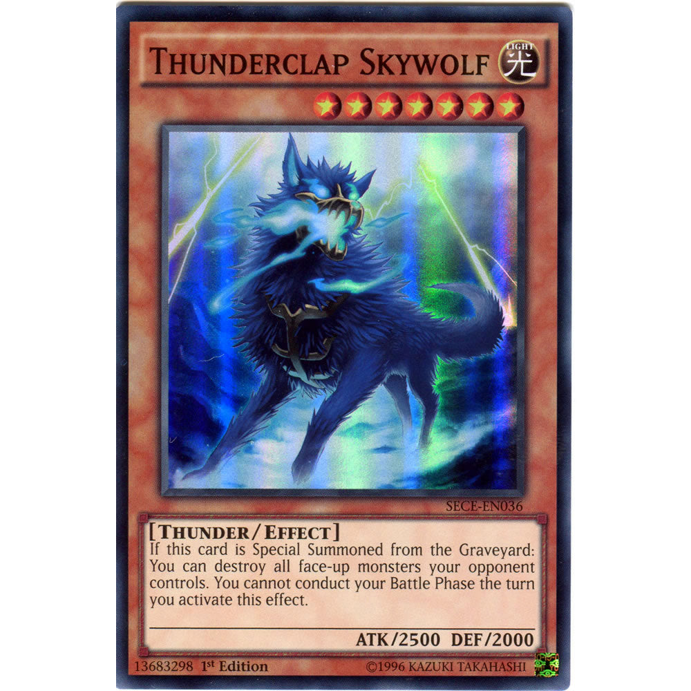 Thunderclap Skywolf SECE-EN036 Yu-Gi-Oh! Card from the Secrets of Eternity Set