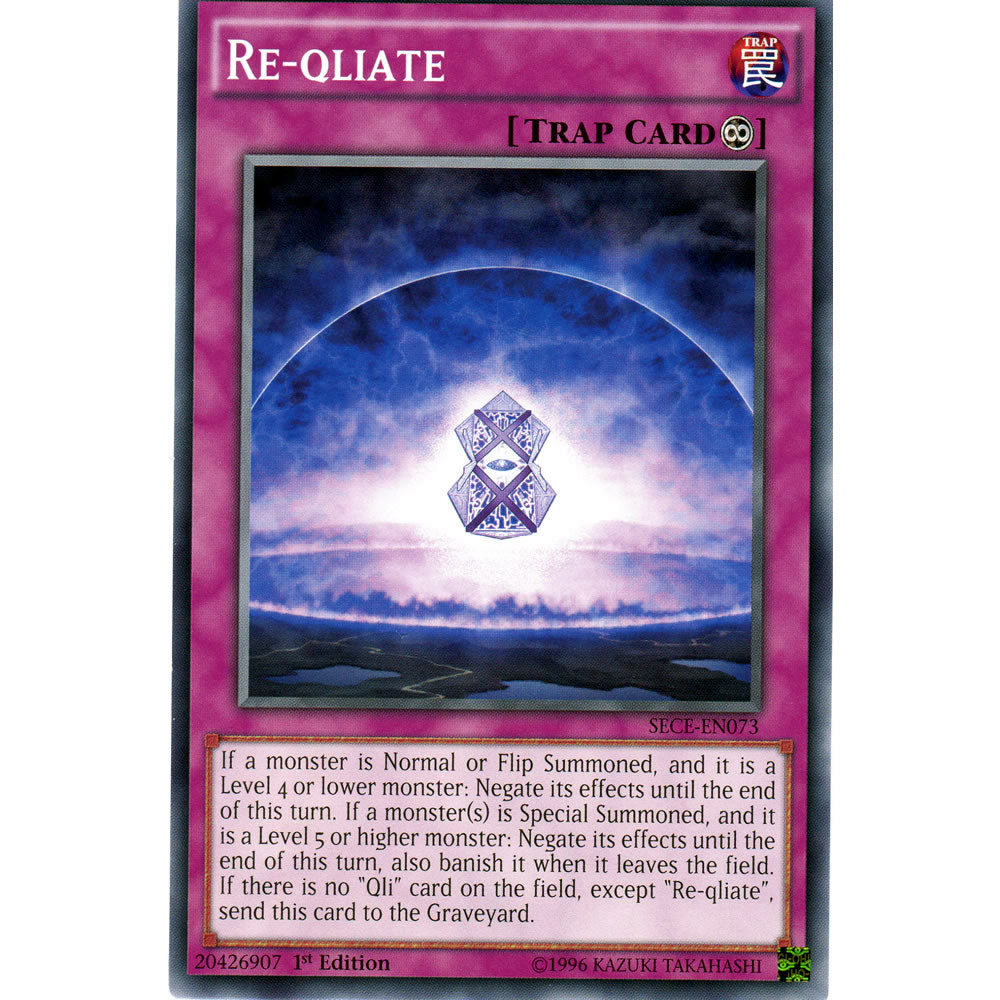 Re-qliate SECE-EN073 Yu-Gi-Oh! Card from the Secrets of Eternity Set