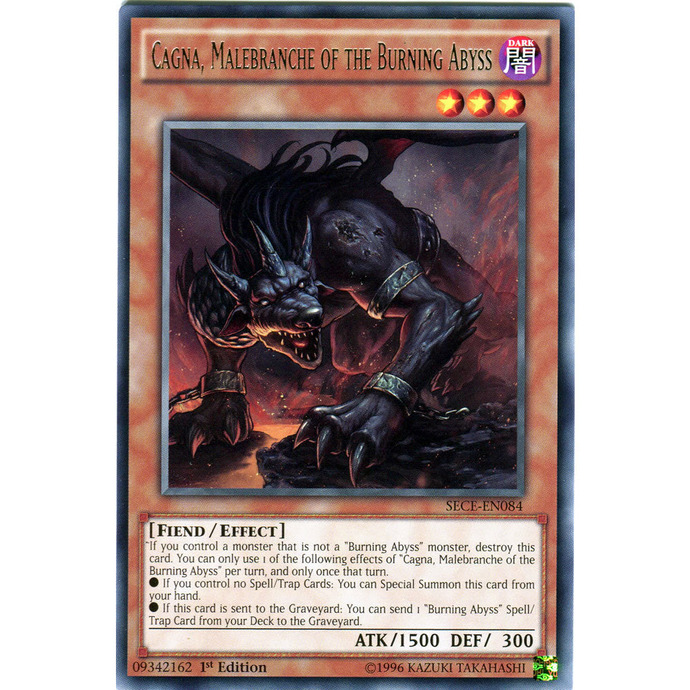 Cagna, Malebranche of the Burning Abyss SECE-EN084 Yu-Gi-Oh! Card from the Secrets of Eternity Set