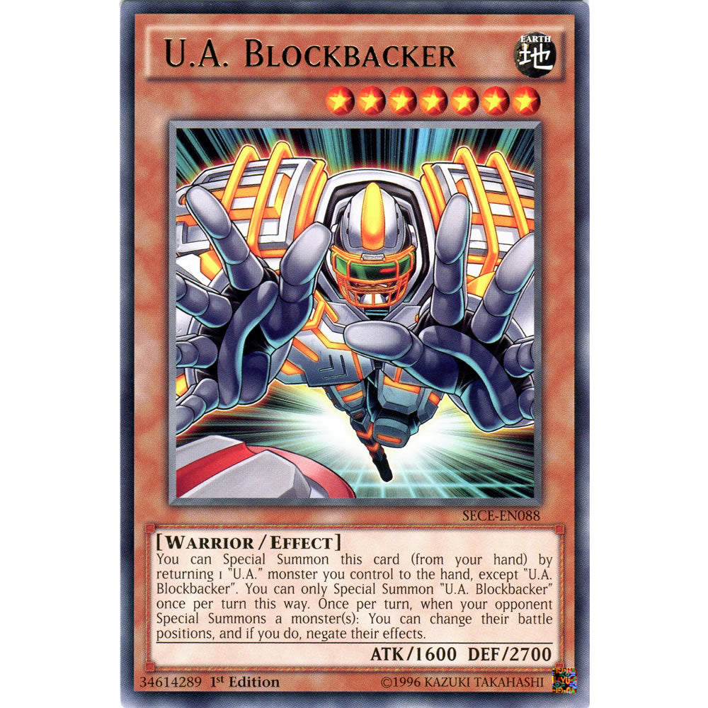 U.A. Blockbacker SECE-EN088 Yu-Gi-Oh! Card from the Secrets of Eternity Set