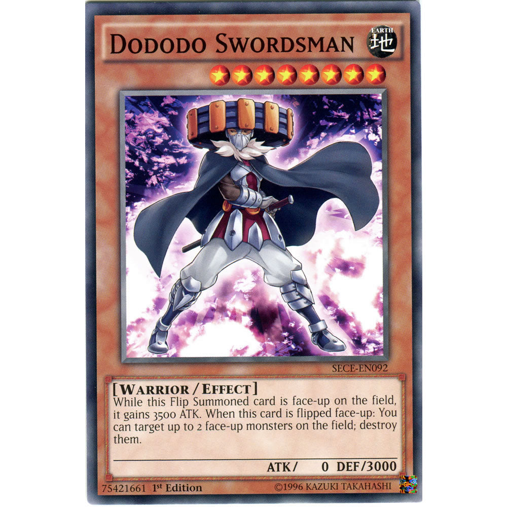 Dododo Swordsman SECE-EN092 Yu-Gi-Oh! Card from the Secrets of Eternity Set