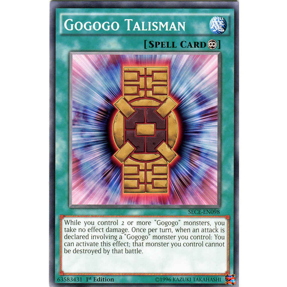 Gogogo Talisman SECE-EN098 Yu-Gi-Oh! Card from the Secrets of Eternity Set
