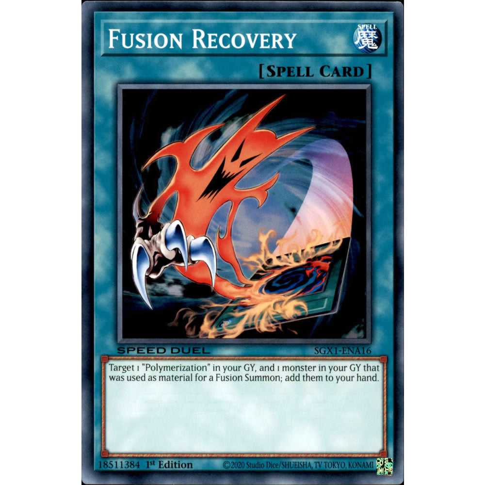 monster recovery card yugioh Fusion Recovery SGX1-ENA16 Yu-Gi-Oh! Card