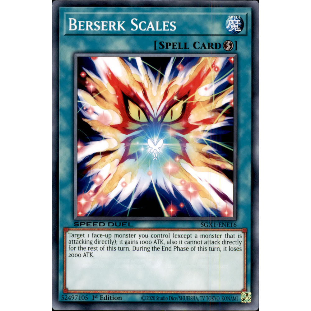 Berserk Scales SGX1-ENE16 Yu-Gi-Oh! Card from the Speed Duel GX: Duel Academy Box Set