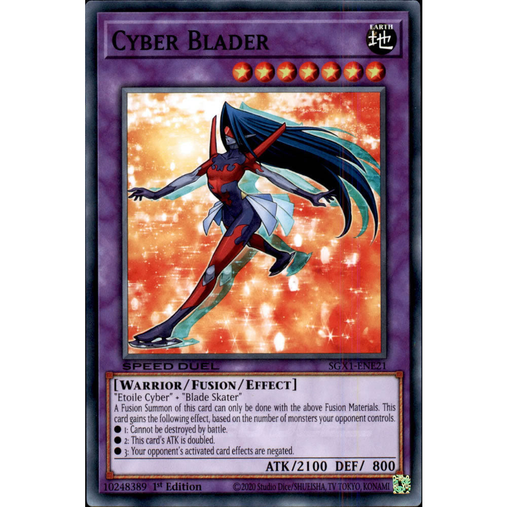 Cyber Blader SGX1-ENE21 Yu-Gi-Oh! Card from the Speed Duel GX: Duel Academy Box Set