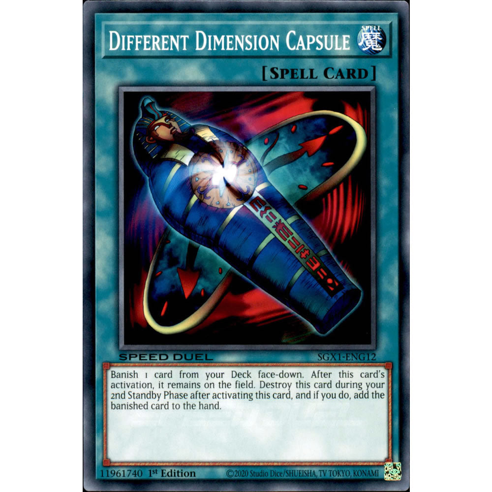 Different Dimension Capsule SGX1-ENG12 Yu-Gi-Oh! Card from the Speed Duel GX: Duel Academy Box Set