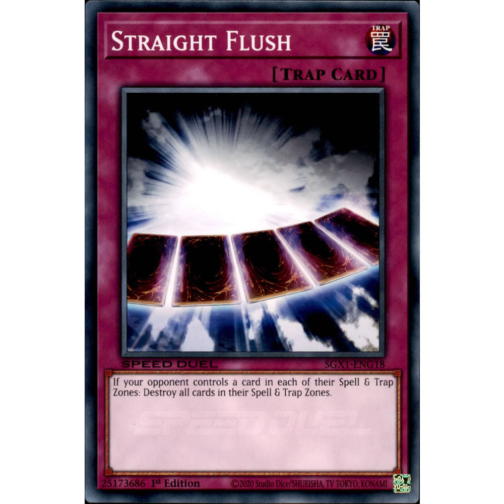 Straight Flush SGX1-ENG18 Yu-Gi-Oh! Card from the Speed Duel GX: Duel Academy Box Set