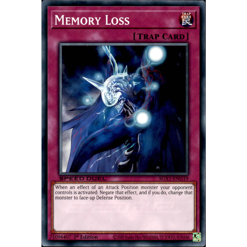 Memory Loss SGX1-ENG19 Yu-Gi-Oh! Card from the Speed Duel GX: Duel Academy Box Set