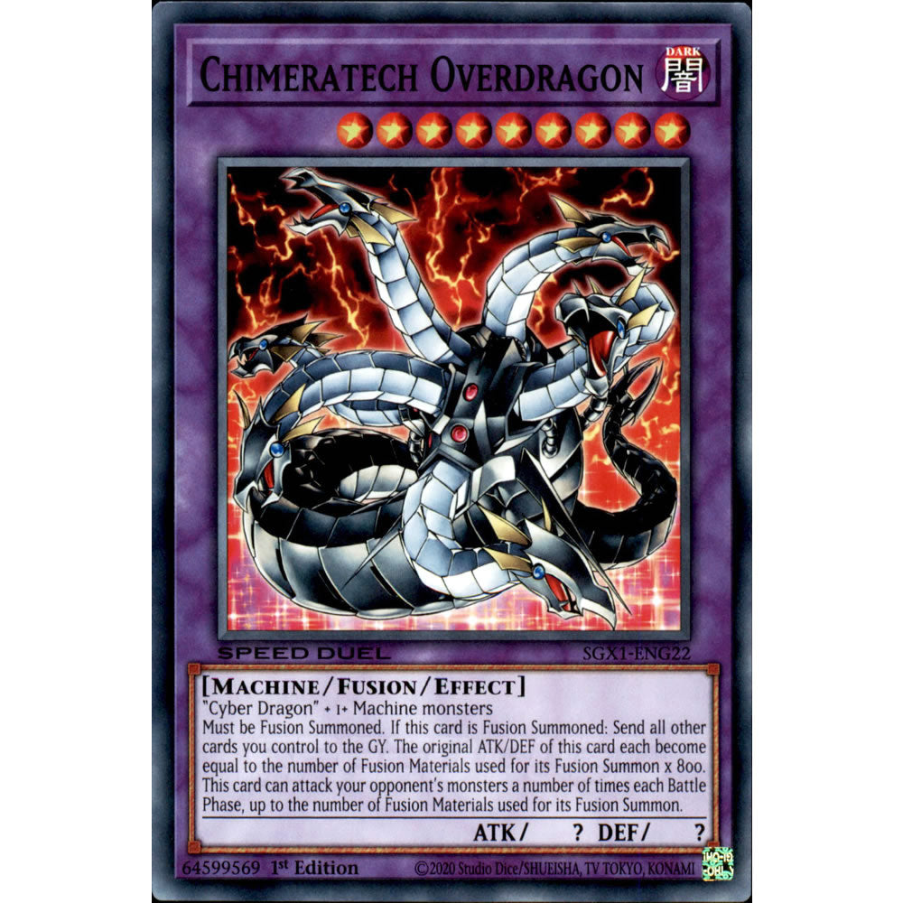 Chimeratech Overdragon SGX1-ENG22 Yu-Gi-Oh! Card from the Speed Duel GX: Duel Academy Box Set