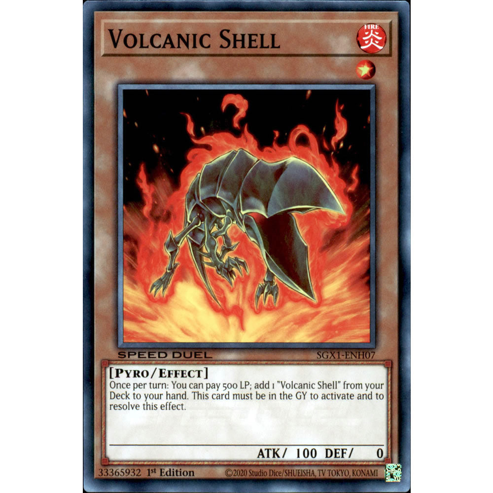 Volcanic Shell SGX1-ENH07 Yu-Gi-Oh! Card from the Speed Duel GX: Duel Academy Box Set