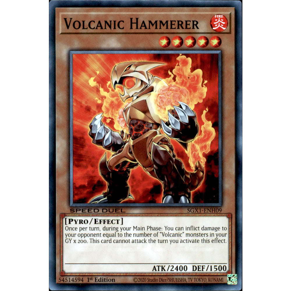 Volcanic Hammerer SGX1-ENH09 Yu-Gi-Oh! Card from the Speed Duel GX: Duel Academy Box Set