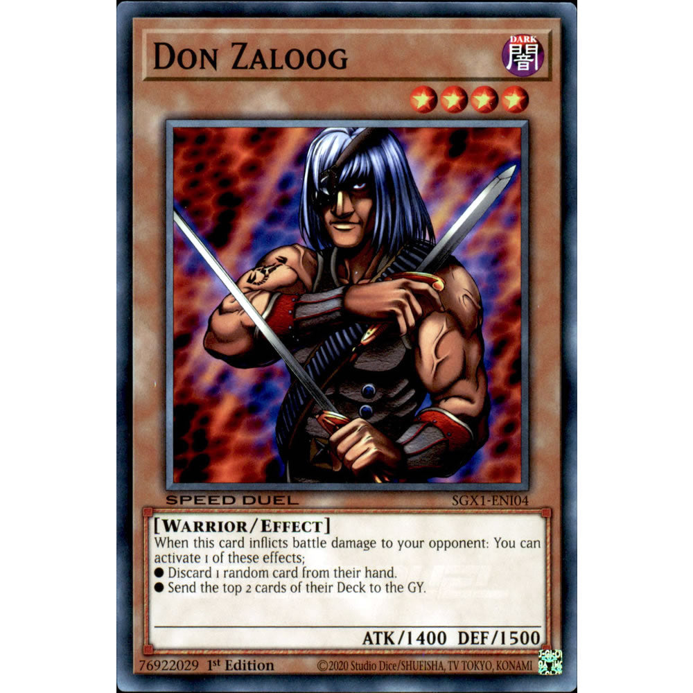 Don Zaloog SGX1-ENI04 Yu-Gi-Oh! Card from the Speed Duel GX: Duel Academy Box Set