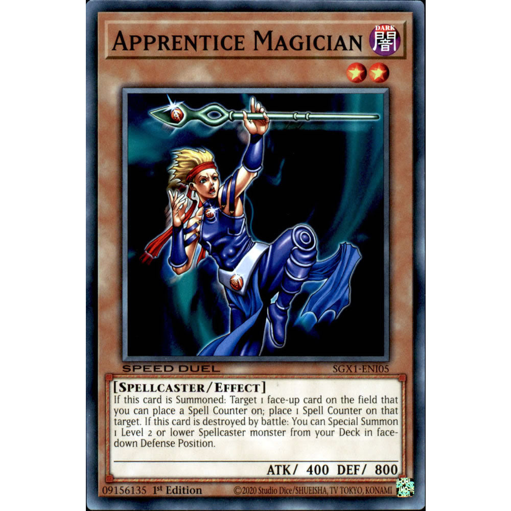 Apprentice Magician SGX1-ENI05 Yu-Gi-Oh! Card from the Speed Duel GX: Duel Academy Box Set