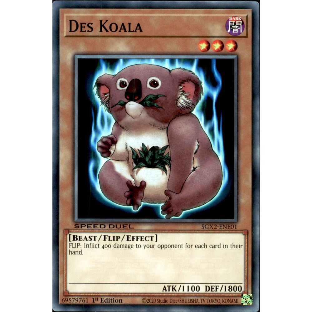 Des Koala SGX2-ENE01 Yu-Gi-Oh! Card - Deckboosters Des Koala SGX2-ENE01 Yu-Gi-Oh! Card - Deckboosters