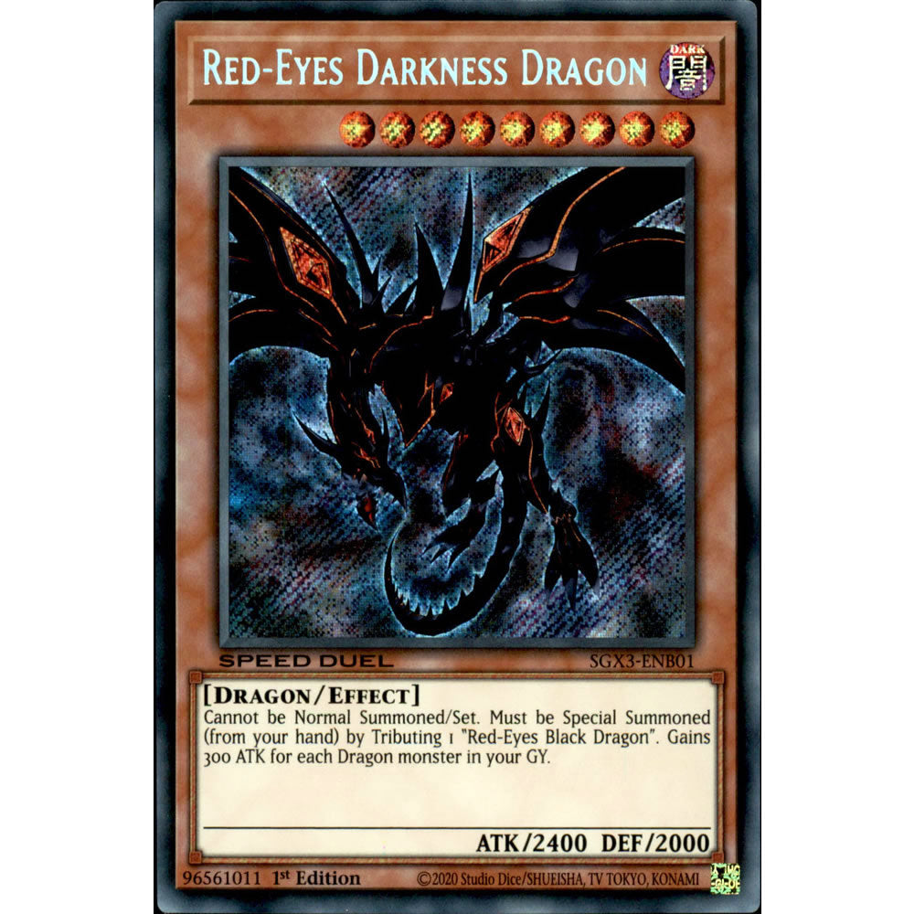 Red-Eyes Darkness Dragon SGX3-ENB01 Yu-Gi-Oh! Card from the Speed Duel GX: Duelists of Shadows Set