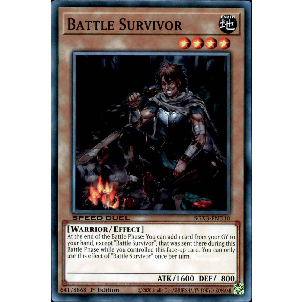 Battle Survivor SGX3-END10 Yu-Gi-Oh! Card from the Speed Duel GX: Duelists of Shadows Set