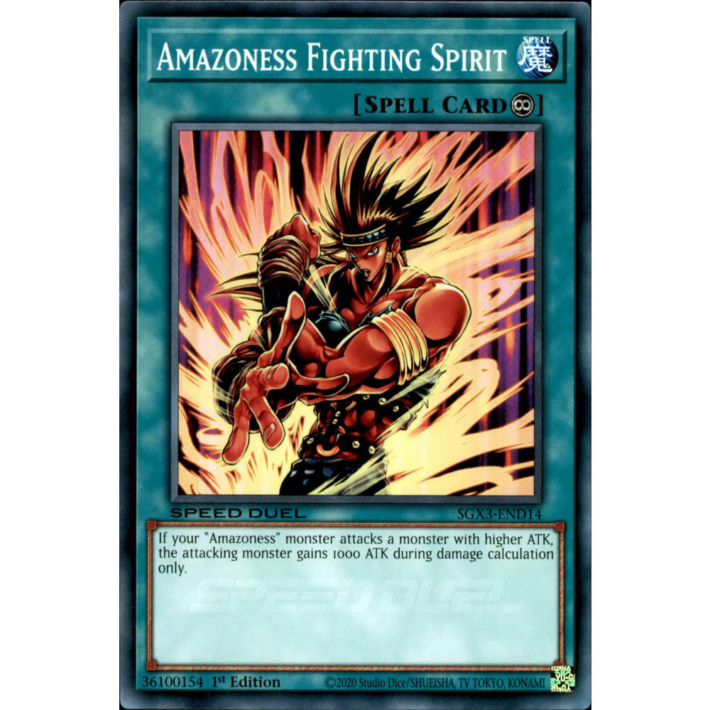 Amazoness Fighting Spirit SGX3-END14 Yu-Gi-Oh! Card from the Speed Duel GX: Duelists of Shadows Set