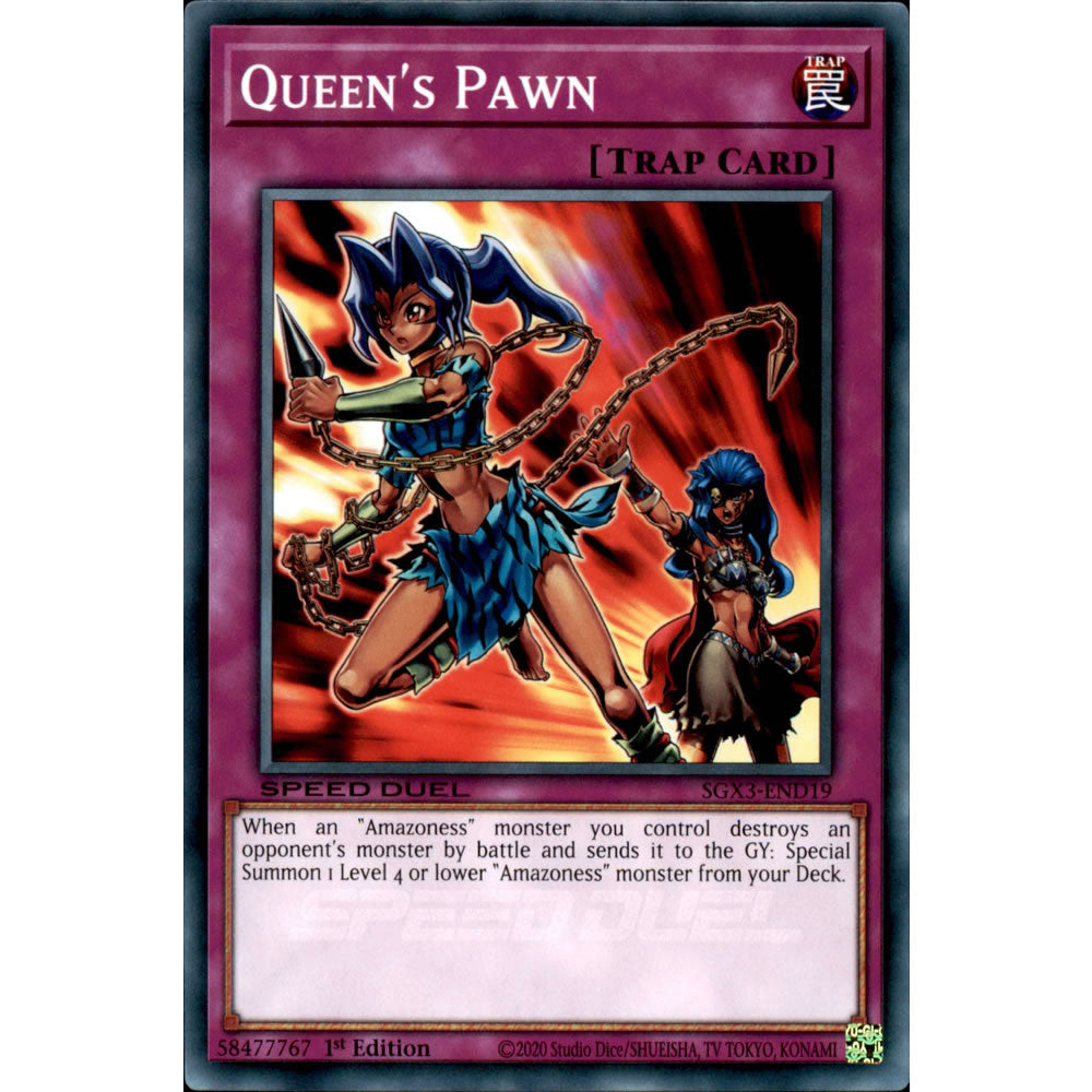 Queen's Pawn SGX3-END19 Yu-Gi-Oh! Card from the Speed Duel GX: Duelists of Shadows Set