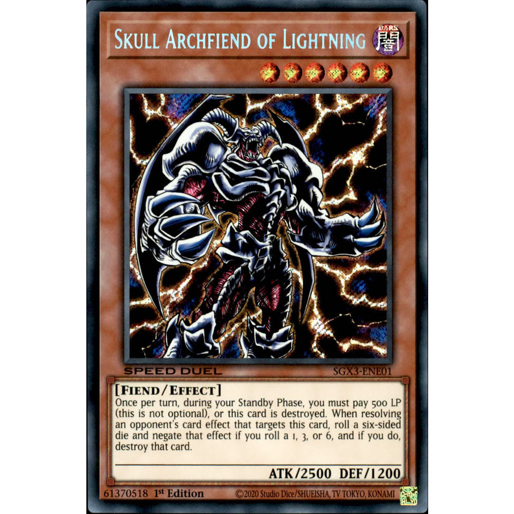 Skull Archfiend of Lightning SGX3-ENE01 Yu-Gi-Oh! Card from the Speed Duel GX: Duelists of Shadows Set