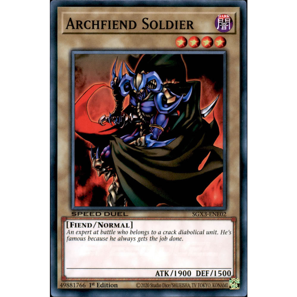 Archfiend Soldier SGX3-ENE02 Yu-Gi-Oh! Card from the Speed Duel GX: Duelists of Shadows Set