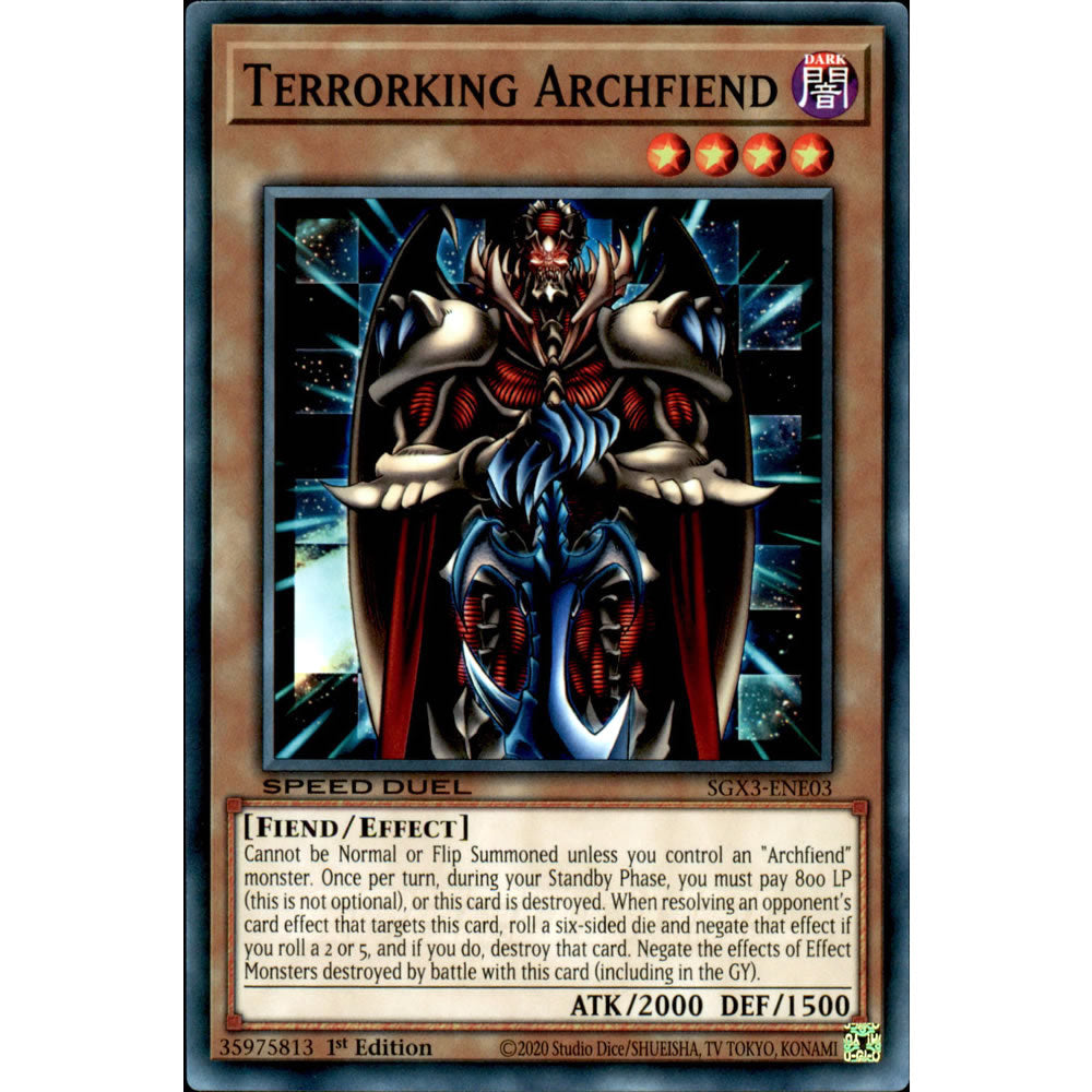 Terrorking Archfiend SGX3-ENE03 Yu-Gi-Oh! Card from the Speed Duel GX: Duelists of Shadows Set