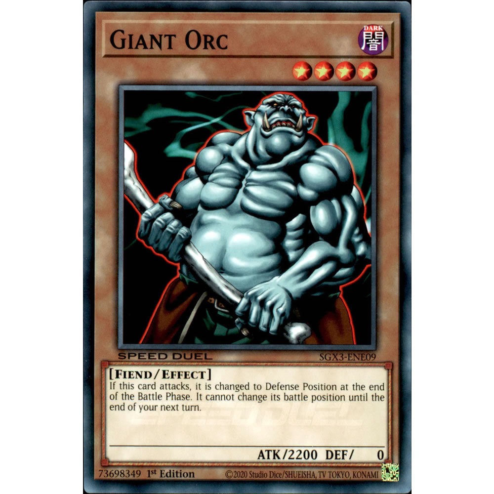 Giant Orc SGX3-ENE09 Yu-Gi-Oh! Card from the Speed Duel GX: Duelists of Shadows Set