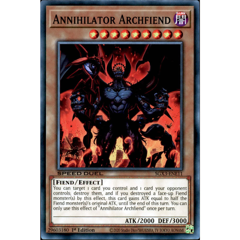 Annihilator Archfiend SGX3-ENE11 Yu-Gi-Oh! Card from the Speed Duel GX: Duelists of Shadows Set