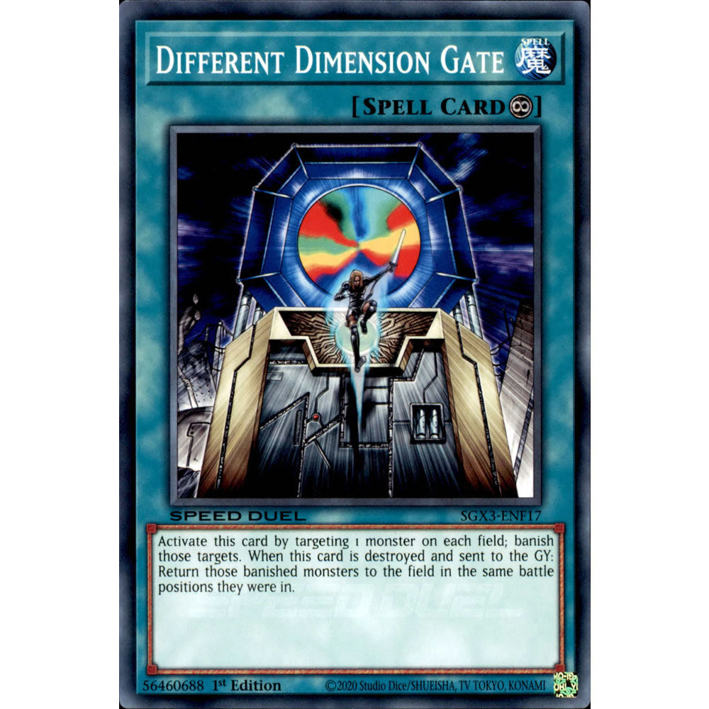 Different Dimension Gate SGX3-ENF17 Yu-Gi-Oh! Card from the Speed Duel GX: Duelists of Shadows Set