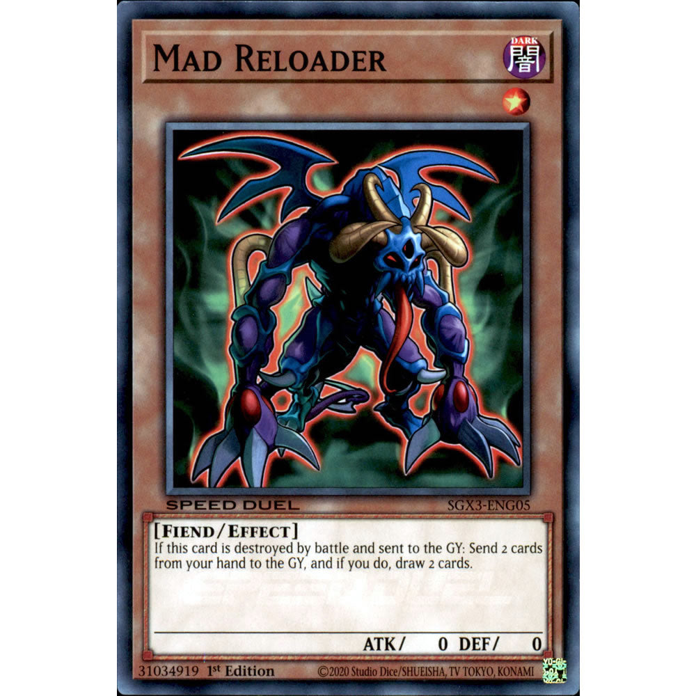 Mad Reloader SGX3-ENG05 Yu-Gi-Oh! Card from the Speed Duel GX: Duelists of Shadows Set