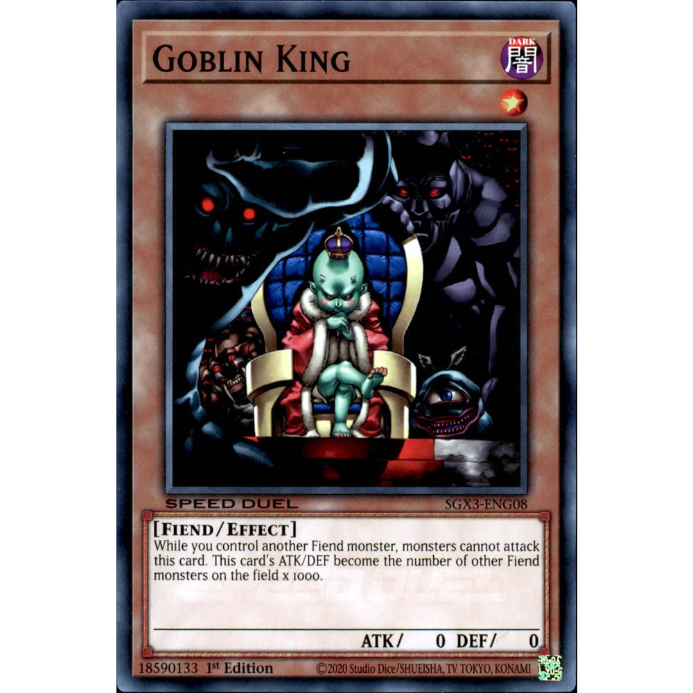 Goblin King SGX3-ENG08 Yu-Gi-Oh! Card from the Speed Duel GX: Duelists of Shadows Set
