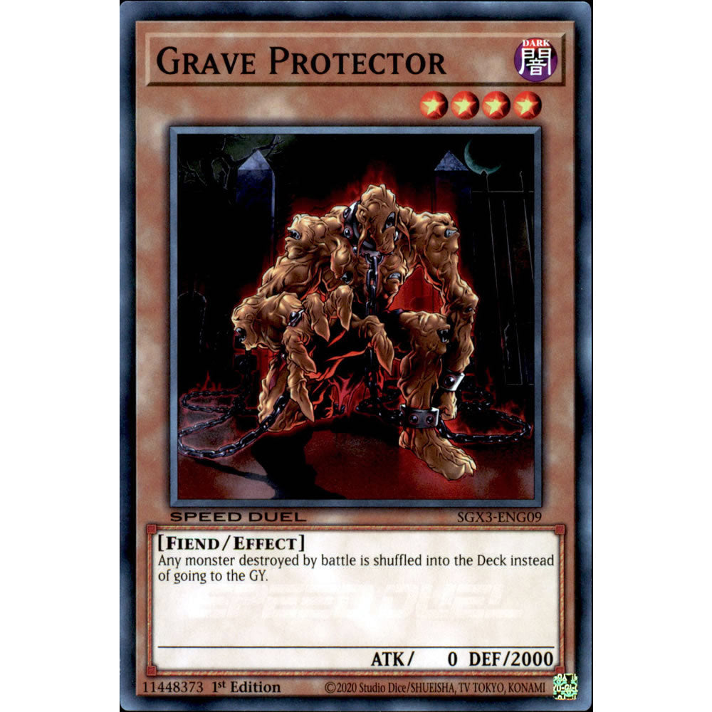 Grave Protector SGX3-ENG09 Yu-Gi-Oh! Card from the Speed Duel GX: Duelists of Shadows Set