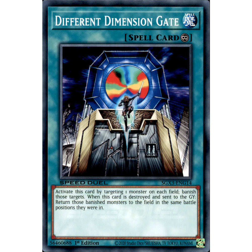Different Dimension Gate SGX3-ENG14 Yu-Gi-Oh! Card from the Speed Duel GX: Duelists of Shadows Set