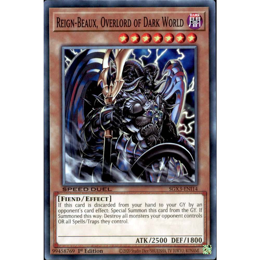 Reign-Beaux, Overlord of Dark World SGX3-ENI14 Yu-Gi-Oh! Card from the Speed Duel GX: Duelists of Shadows Set