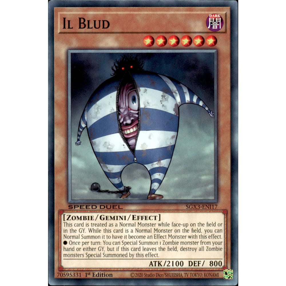 Il Blud SGX3-ENI17 Yu-Gi-Oh! Card from the Speed Duel GX: Duelists of Shadows Set