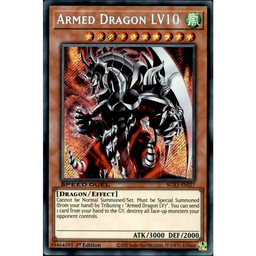 Armed Dragon LV10 SGX3-ENI27 Yu-Gi-Oh! Card from the Speed Duel GX: Duelists of Shadows Set